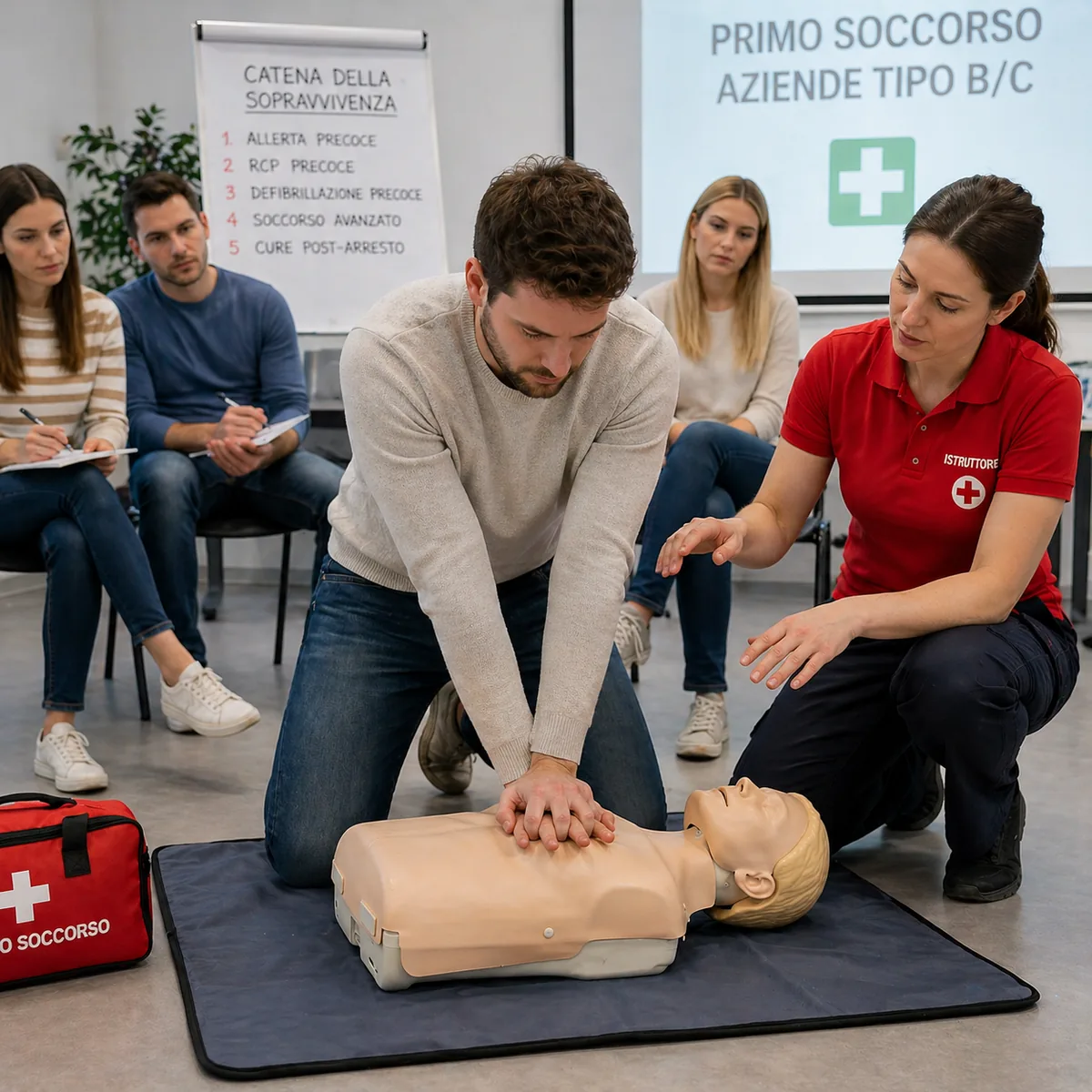 Aggiornamento degli addetti al primo soccorso per le aziende di gruppo A