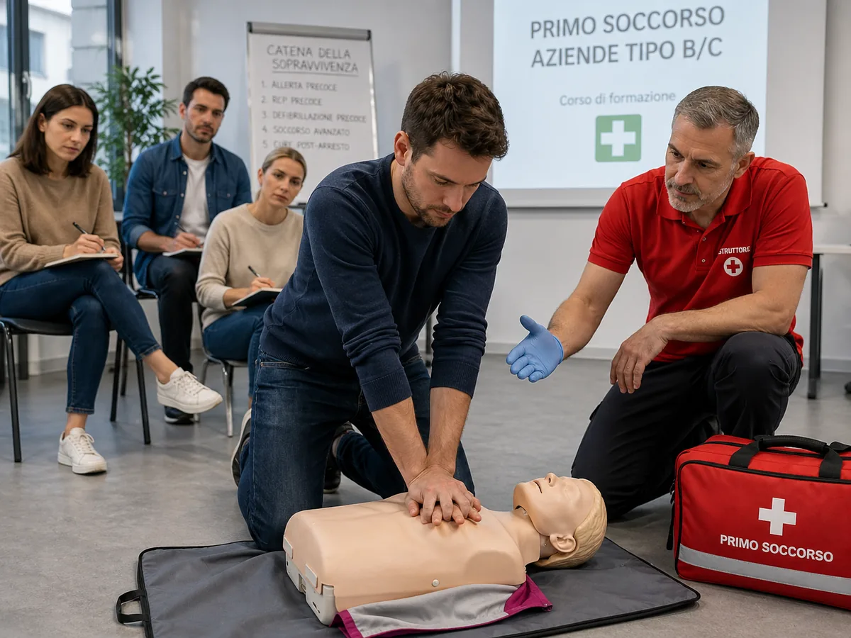 Aggiornamento degli addetti al primo soccorso per le aziende di gruppo B/C