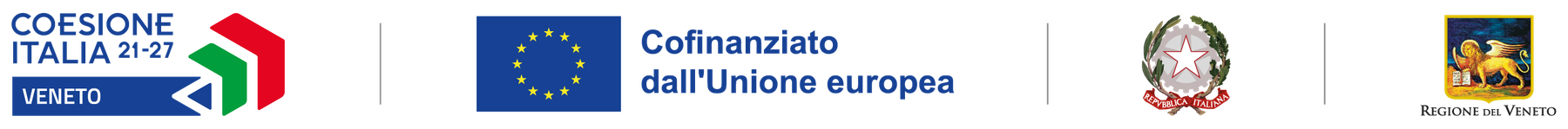 Coesione Italia 21-27 Veneto · Cofinanziato dall'Unione europea · Repubblica Italiana · Regione del Veneto
